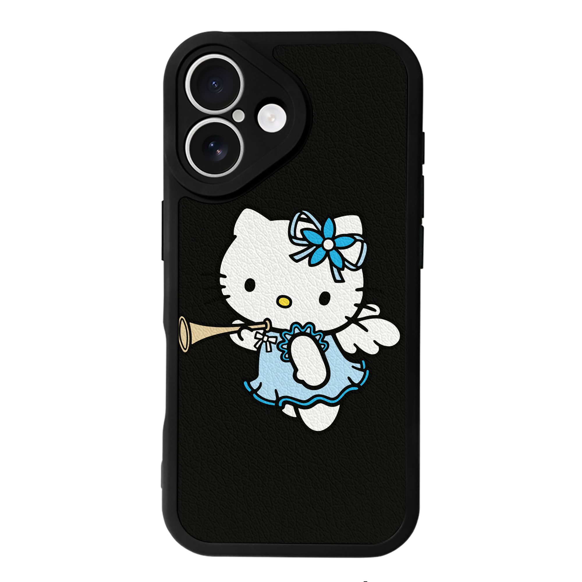 （画像用） Hello Kitty ハローキティ 【iPhone 16シリーズ対応】シリコンスマホケース（レザー調） 材質：シリコン